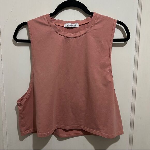 Laslulu Pink Crew Neck Top - Picture 4 of 9